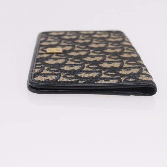 Christian Dior Trotter Canvas Passport Case Navy Auth 189387A