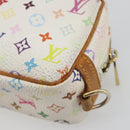 LOUIS VUITTON Monogram Multicolor Trousse Wapity Pouch White M58033 Auth 189388-15