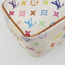 LOUIS VUITTON Monogram Multicolor Trousse Wapity Pouch White M58033 Auth 189388-16