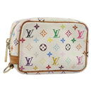 LOUIS VUITTON Monogram Multicolor Trousse Wapity Pouch White M58033 Auth 189388-1