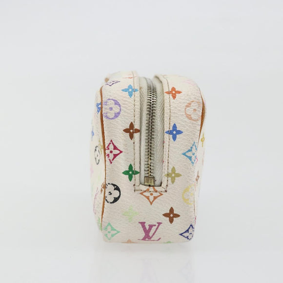 LOUIS VUITTON Monogram Multicolor Trousse Wapity Pouch White M58033 Auth 189388