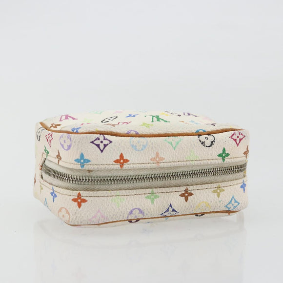 LOUIS VUITTON Monogram Multicolor Trousse Wapity Pouch White M58033 Auth 189388