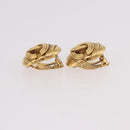 CHANEL COCO Mark Earring Metal Gold Tone CC Auth 189389-11