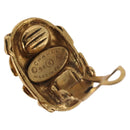 CHANEL COCO Mark Earring Metal Gold Tone CC Auth 189389-5