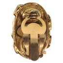 CHANEL COCO Mark Earring Metal Gold Tone CC Auth 189389-8
