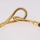 HERMES Jumbo Bracelet Leather Brown Gold Auth 189396-7
