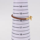 HERMES Jumbo Bracelet Leather Brown Gold Auth 189396-9