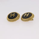 CHANEL Earring Metal Gold Tone CC Auth 189398V-13
