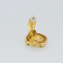 CHANEL Earring Metal Gold Tone CC Auth 189402M-10