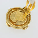 CHANEL Earring Metal Gold Tone CC Auth 189402M-11