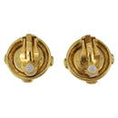 CHANEL Earring Metal Gold Tone CC Auth 189402M-3