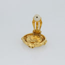 CHANEL Earring Metal Gold Tone CC Auth 189402M-6