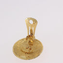 CHANEL Earring Metal Gold Tone CC Auth 189408-11