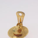 CHANEL Earring Metal Gold Tone CC Auth 189408-6