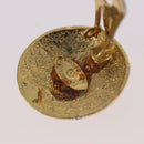 CHANEL Earring Metal Gold Tone CC Auth 189408-7