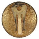 CHANEL Earring Metal Gold Tone CC Auth 189408-9