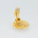 CHANEL Earring Metal Gold Tone CC Auth 189409-10