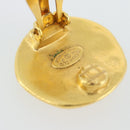CHANEL Earring Metal Gold Tone CC Auth 189409-11