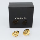 CHANEL Earring Metal Gold Tone CC Auth 189409-12