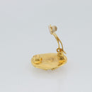 CHANEL Earring Metal Gold Tone CC Auth 189409-5