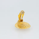 CHANEL Earring Metal Gold Tone CC Auth 189409-6