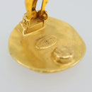 CHANEL Earring Metal Gold Tone CC Auth 189409-7