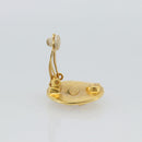 CHANEL Earring Metal Gold Tone CC Auth 189409-9