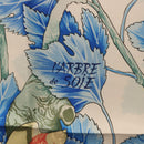 HERMES Carre 90 Scarf ”I`ARBRE de SOiE” Silk Blue Auth 189417M-13