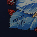 HERMES Carre 90 Scarf ”I`ARBRE de SOiE” Silk Blue Auth 189417M-14