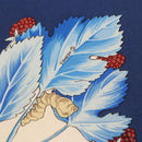HERMES Carre 90 Scarf ”I`ARBRE de SOiE” Silk Blue Auth 189417M-15