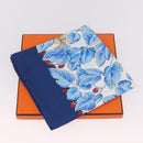 HERMES Carre 90 Scarf ”I`ARBRE de SOiE” Silk Blue Auth 189417M-12