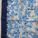 HERMES Carre 90 Scarf ”I`ARBRE de SOiE” Silk Blue Auth 189417M-5