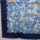 HERMES Carre 90 Scarf ”I`ARBRE de SOiE” Silk Blue Auth 189417M-8