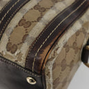 GUCCI GG Crystal Hand Bag Coated Canvas Pink Brown gold 181487 Auth 189418-9
