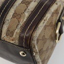 GUCCI GG Crystal Hand Bag Coated Canvas Pink Brown gold 181487 Auth 189418-15