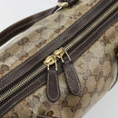 GUCCI GG Crystal Hand Bag Coated Canvas Pink Brown gold 181487 Auth 189418-10
