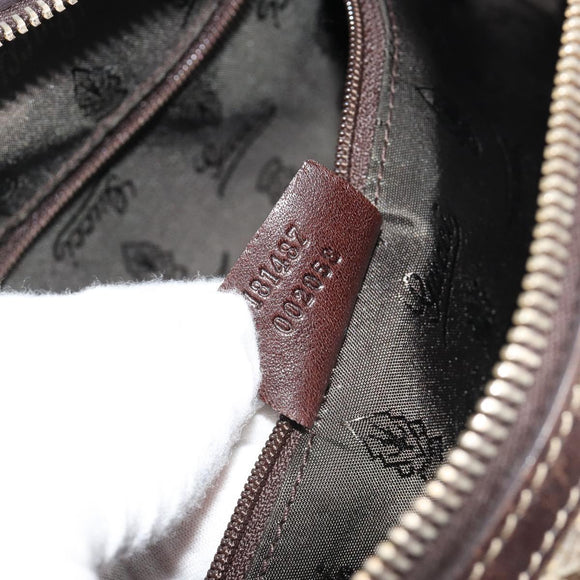 GUCCI GG Crystal Hand Bag Coated Canvas Pink Brown gold 181487 Auth 189418