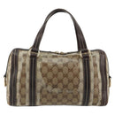 GUCCI GG Crystal Hand Bag Coated Canvas Pink Brown gold 181487 Auth 189418-2