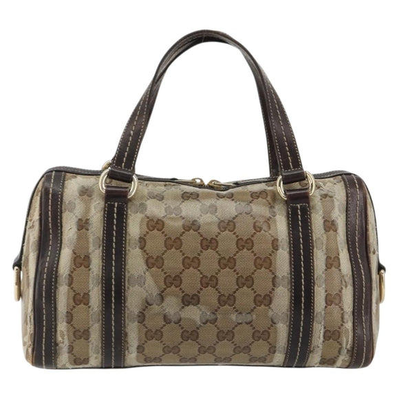 GUCCI GG Crystal Hand Bag Coated Canvas Pink Brown gold 181487 Auth 189418