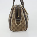GUCCI GG Crystal Hand Bag Coated Canvas Pink Brown gold 181487 Auth 189418-4