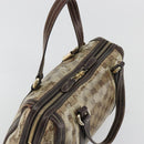 GUCCI GG Crystal Hand Bag Coated Canvas Pink Brown gold 181487 Auth 189418-6