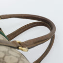 GUCCI GG Supreme Web Sherry Line Boston Bag PVC Beige Gold Auth 189420-8