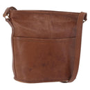 Coach Shoulder Bag Leather Brown Gold Auth 189421-1