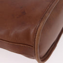 Coach Shoulder Bag Leather Brown Gold Auth 189421-10