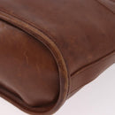 Coach Shoulder Bag Leather Brown Gold Auth 189421-11