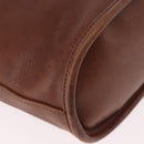 Coach Shoulder Bag Leather Brown Gold Auth 189421-12