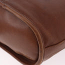 Coach Shoulder Bag Leather Brown Gold Auth 189421-13
