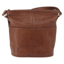 Coach Shoulder Bag Leather Brown Gold Auth 189421-2