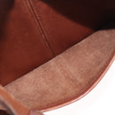 Coach Shoulder Bag Leather Brown Gold Auth 189421-20