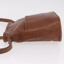 Coach Shoulder Bag Leather Brown Gold Auth 189421-5